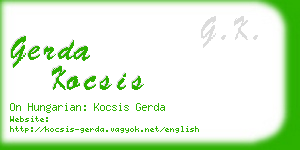 gerda kocsis business card